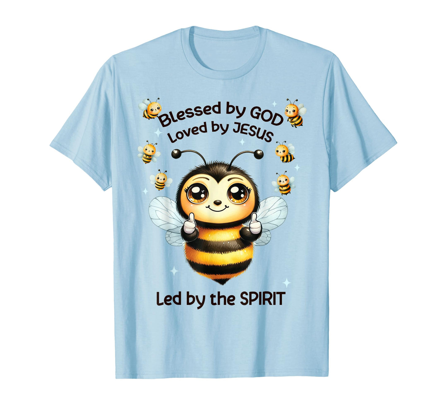 Christian Kids Blessed by God Loved by Jesus Bee Cute T-Shirt