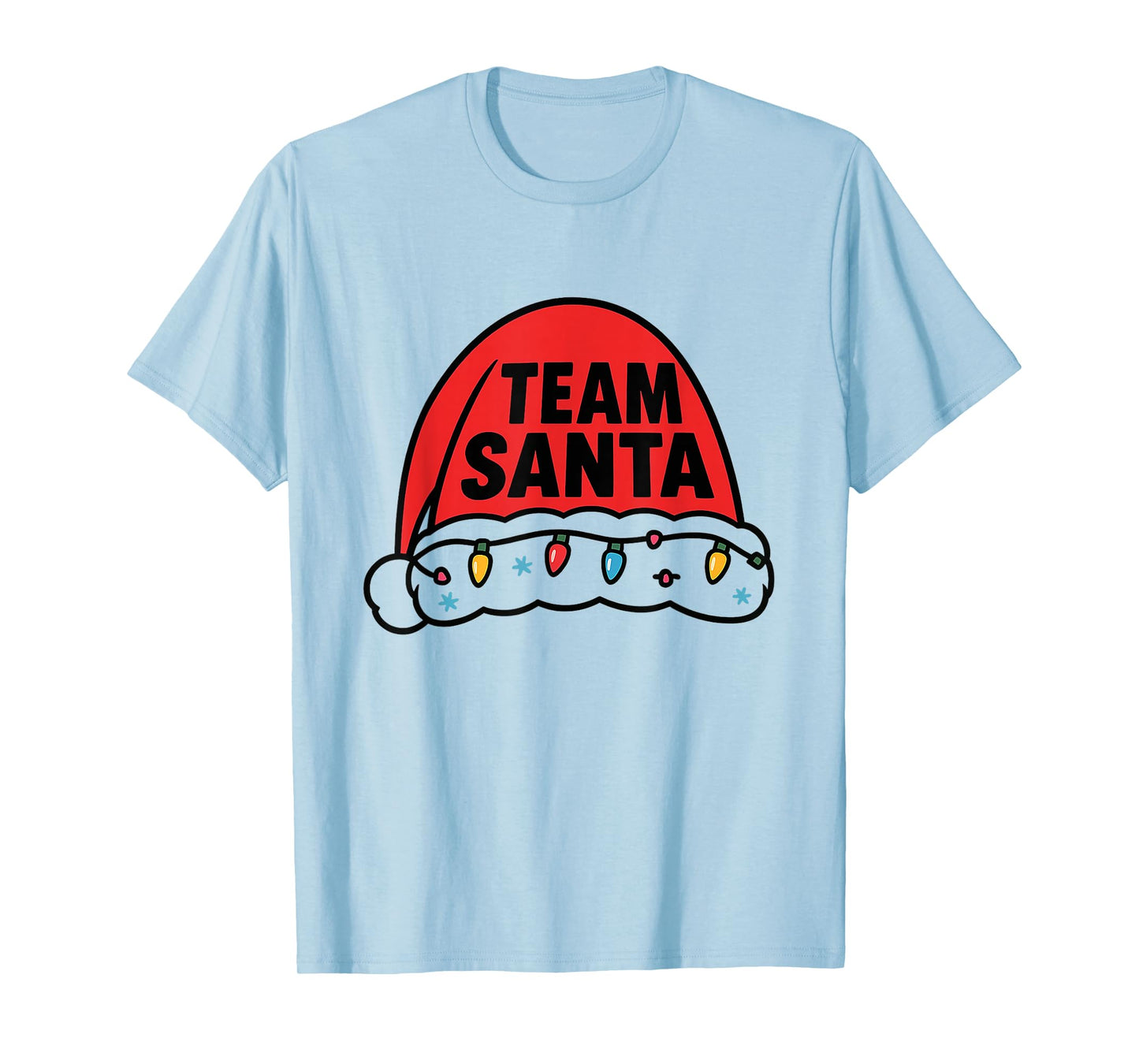 Team Santa Hat Christmas Squad Family Group Matching Pajamas T-Shirt