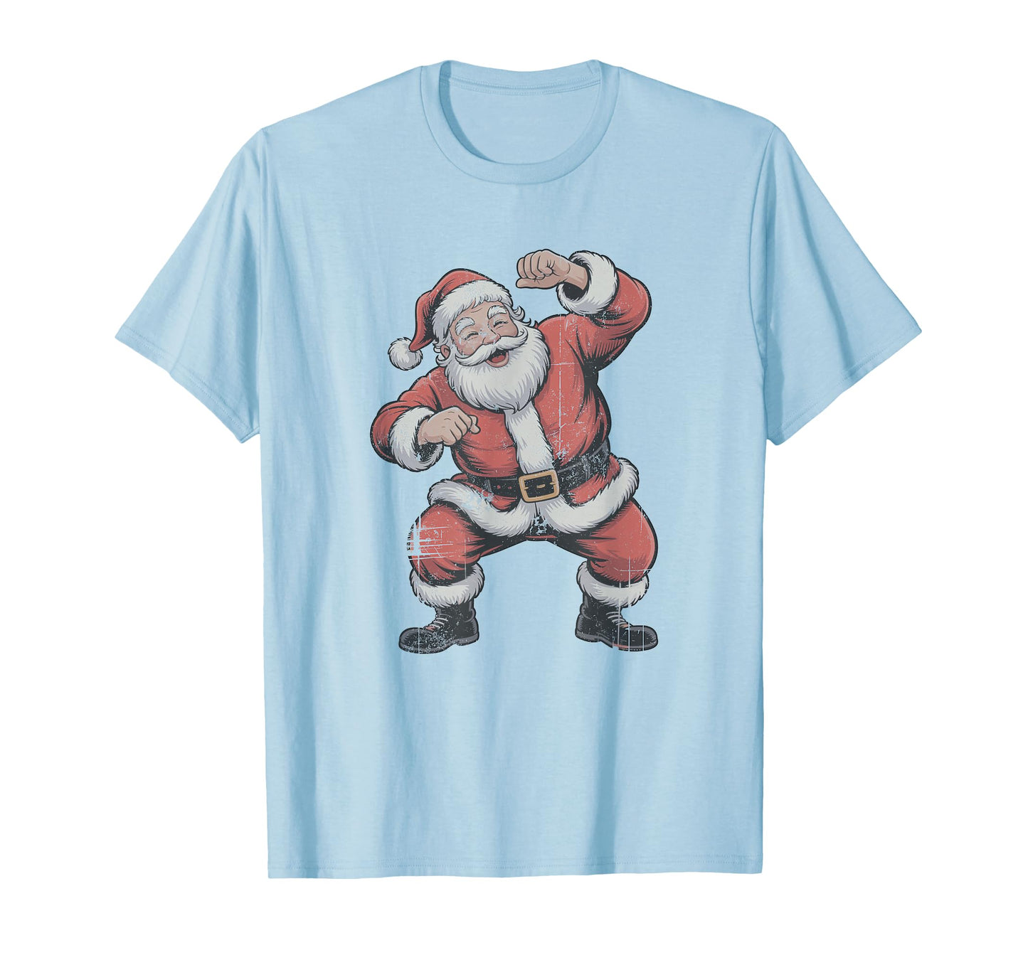 Santa Dancing Retro Vintage 90s Christmas Holiday Sports T-Shirt