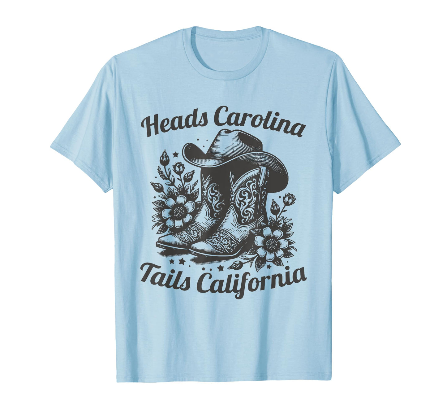 Heads Carolina Tail California Retro Vintage T-Shirt