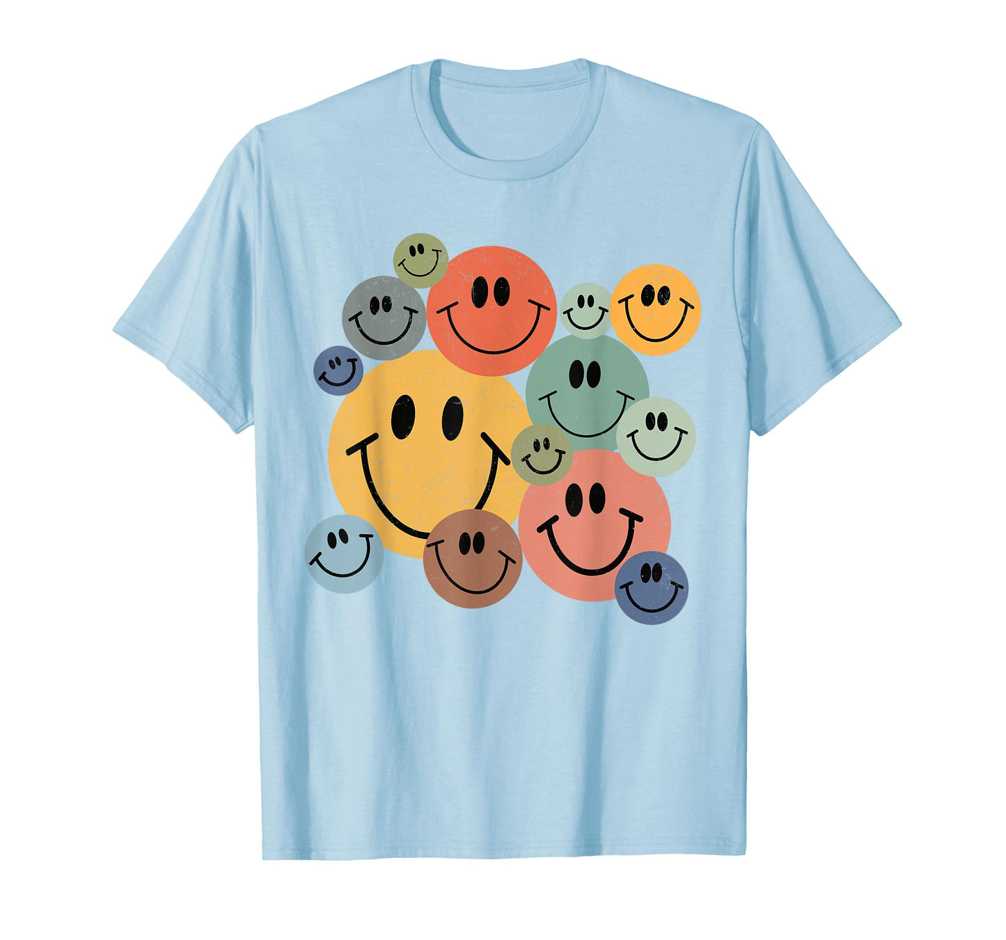 Smile Face Vintage Trendy for Women Youth Kids Toddler Baby T-Shirt