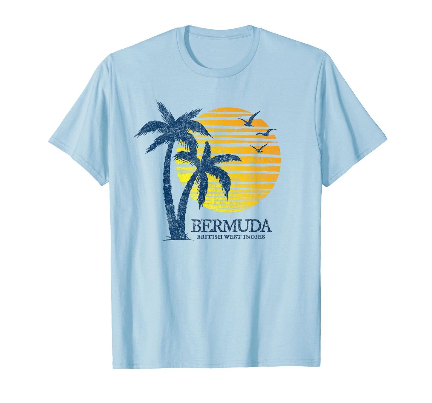 Vintage Bermuda Retro Beach Sunset Souvenir Mens Womens Kids T-Shirt