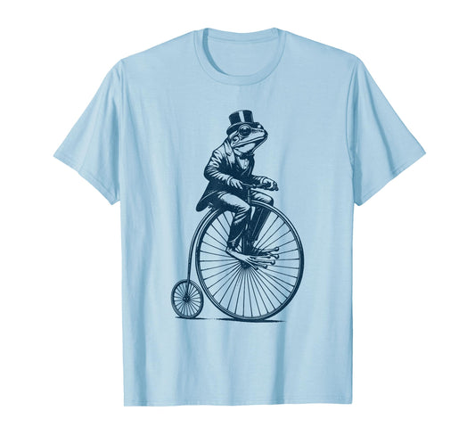 Dapper Frog riding a Vintage Penny-Farthing Bicycle Cyclist T-Shirt