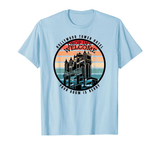 Hollywood Tower Hotel, Theme Park Ride, Drop In's Welcome T-Shirt