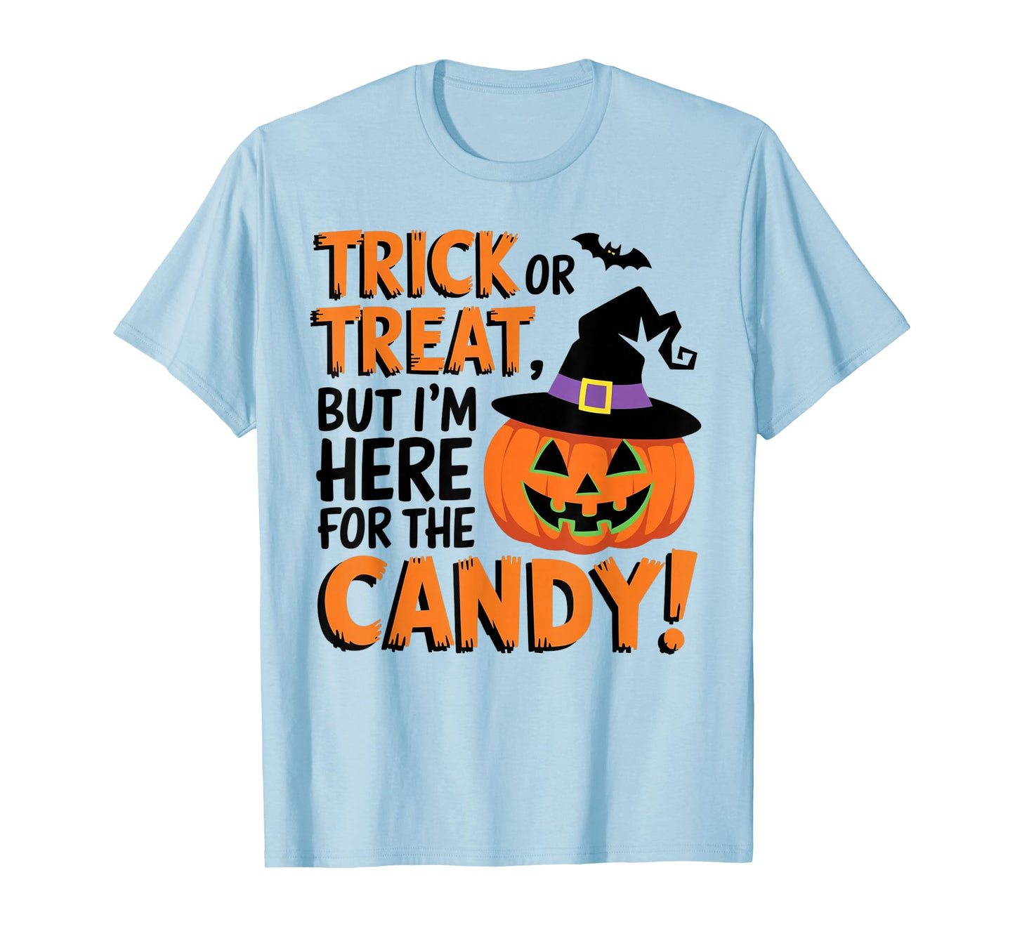 Funny Halloween Pumpkin Candy Trick or Treat Design T-Shirt