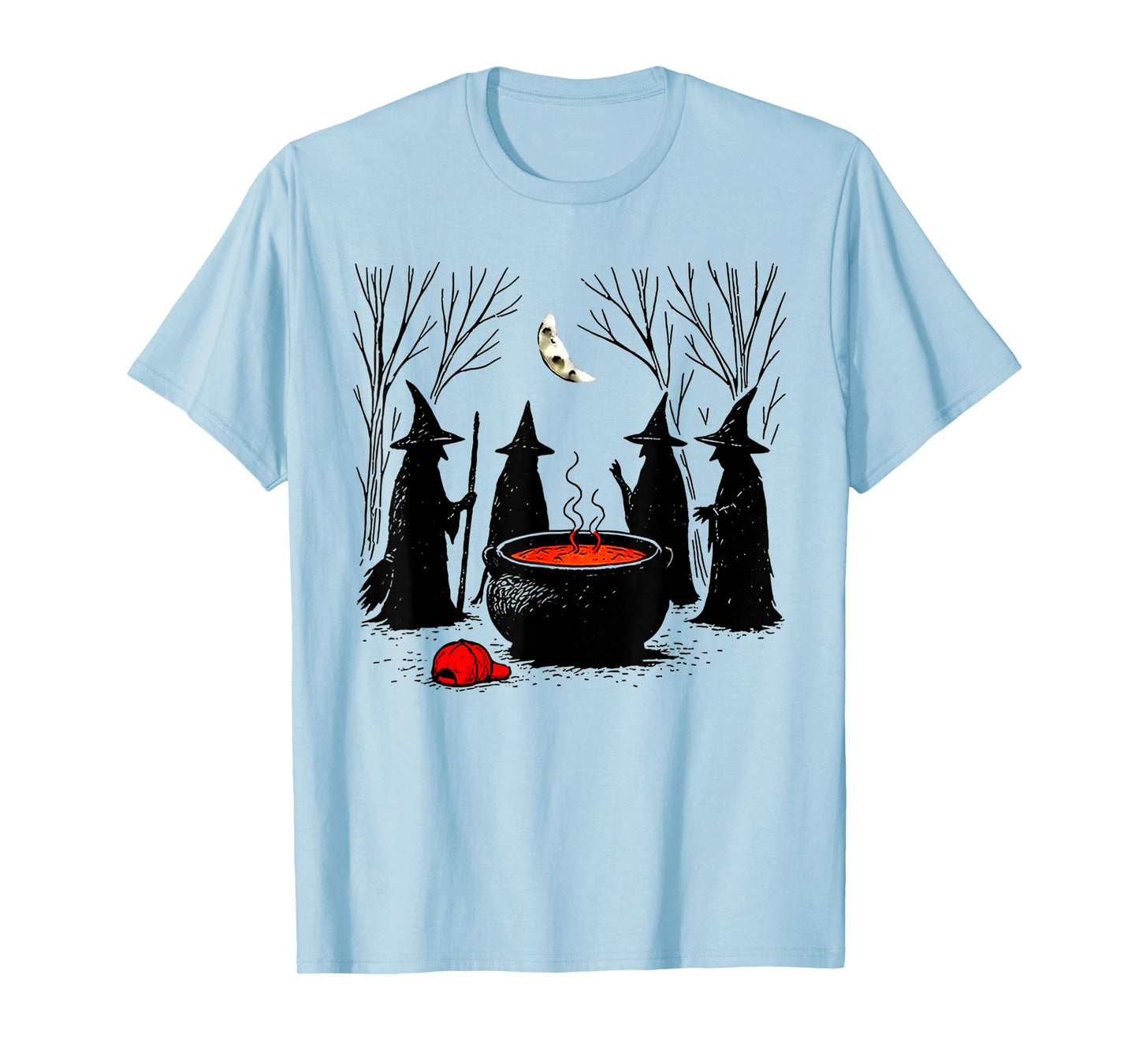 Halloween Witches Red Hat Cauldron Human Rights T-Shirt