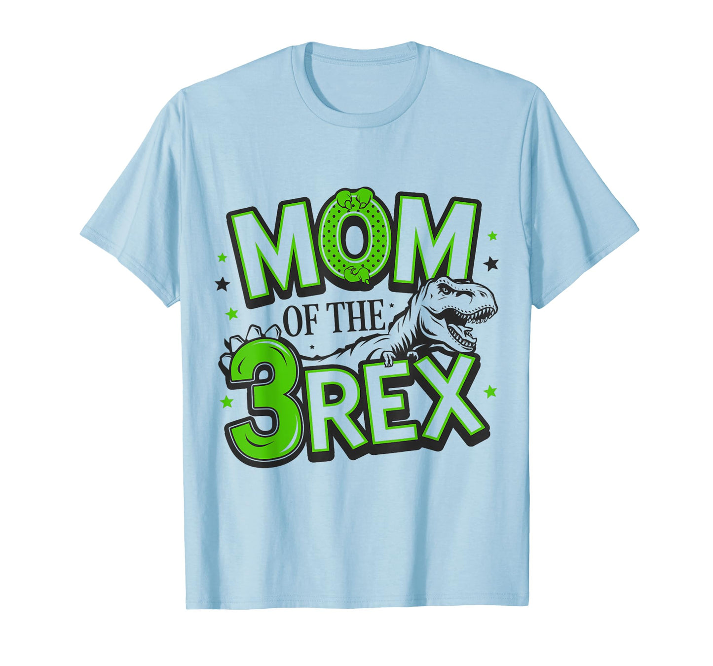 Mom of The Three Rex Birthday Dinosaur Family Matching T-Shirt