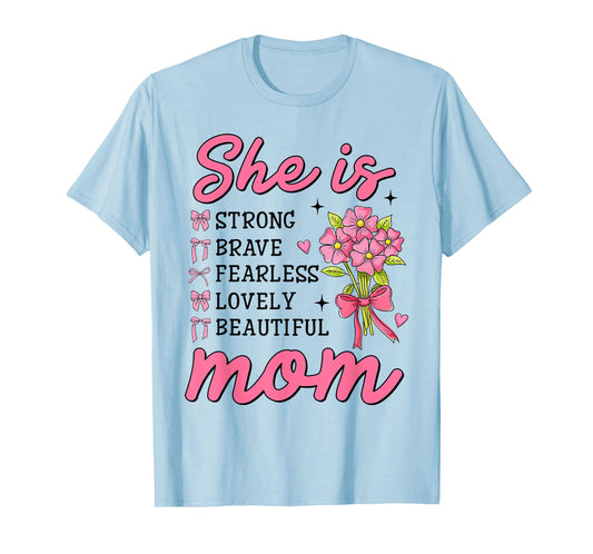 She Is Mom Christian Mother's Day Jesus Mama Religious Women T-Shirt