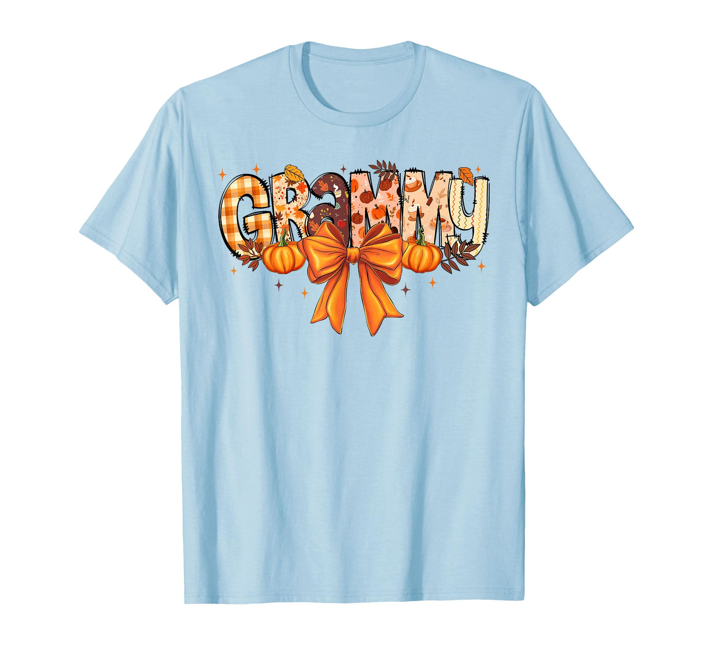 Retro Grammy Coquette Bows Grandma Fall Thanksgiving Women T-Shirt