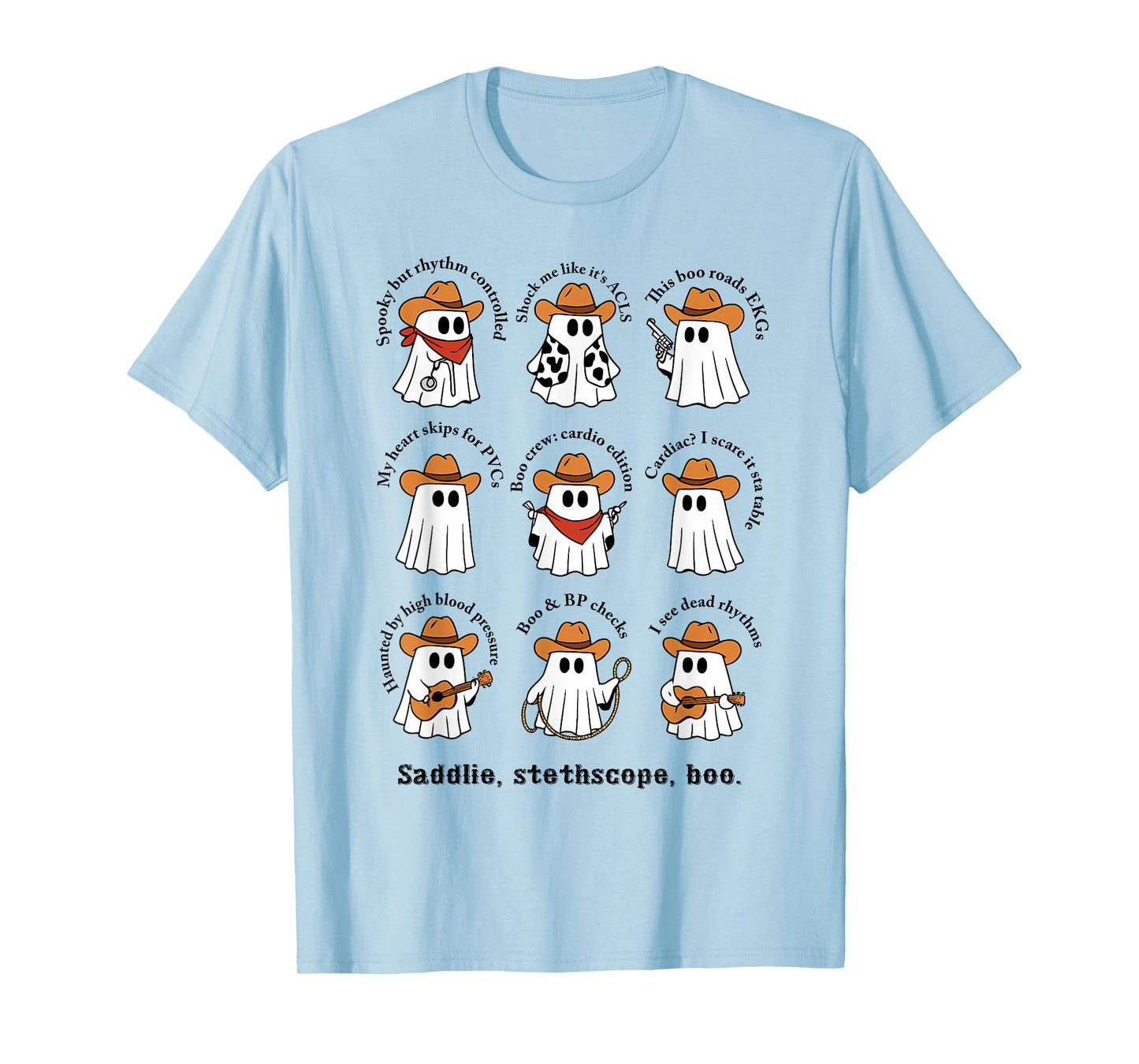Cowboy Ghost Squad, Boo Haw Western Halloween, Spooky Season T-Shirt