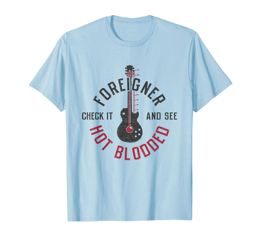 Ripple Junction x Foreigner Hot Blooded Guitar Classic Rock T-Shirt