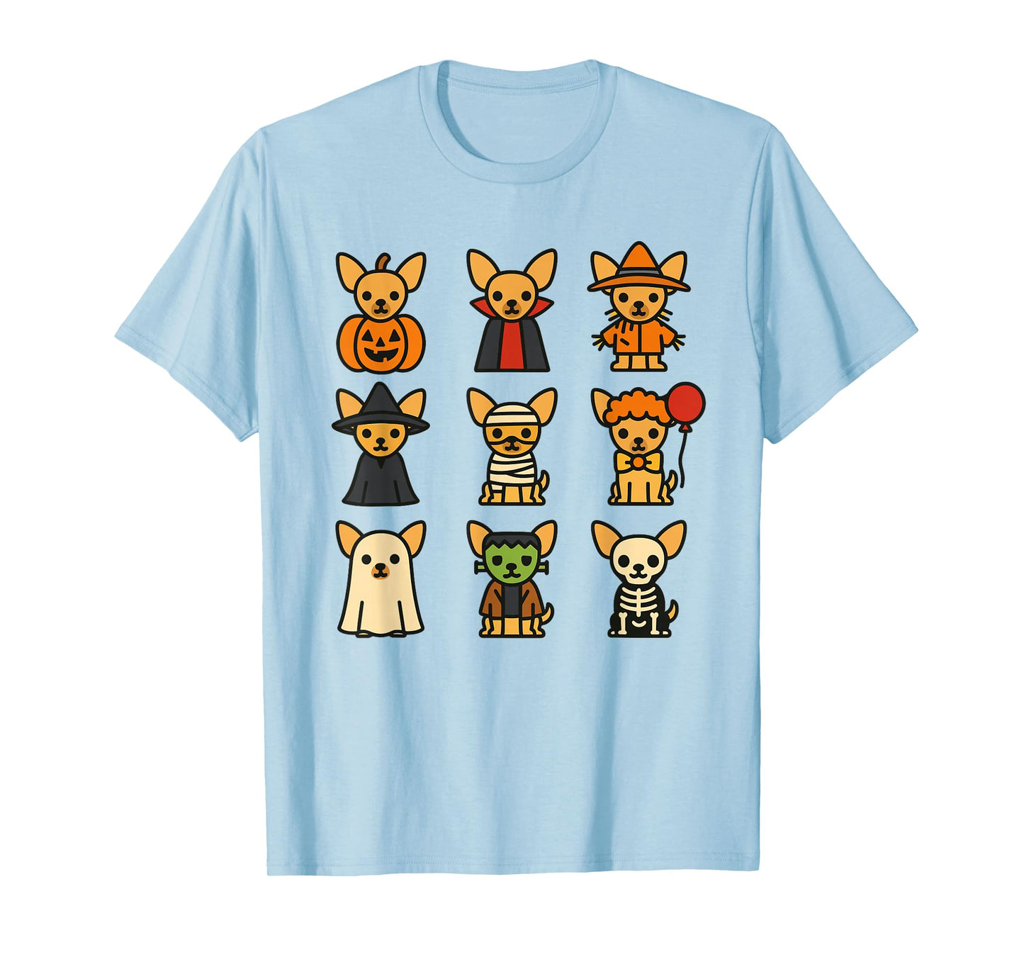 Chihuahua Halloween Costume Funny Scary Dog Ghost Witch T-Shirt