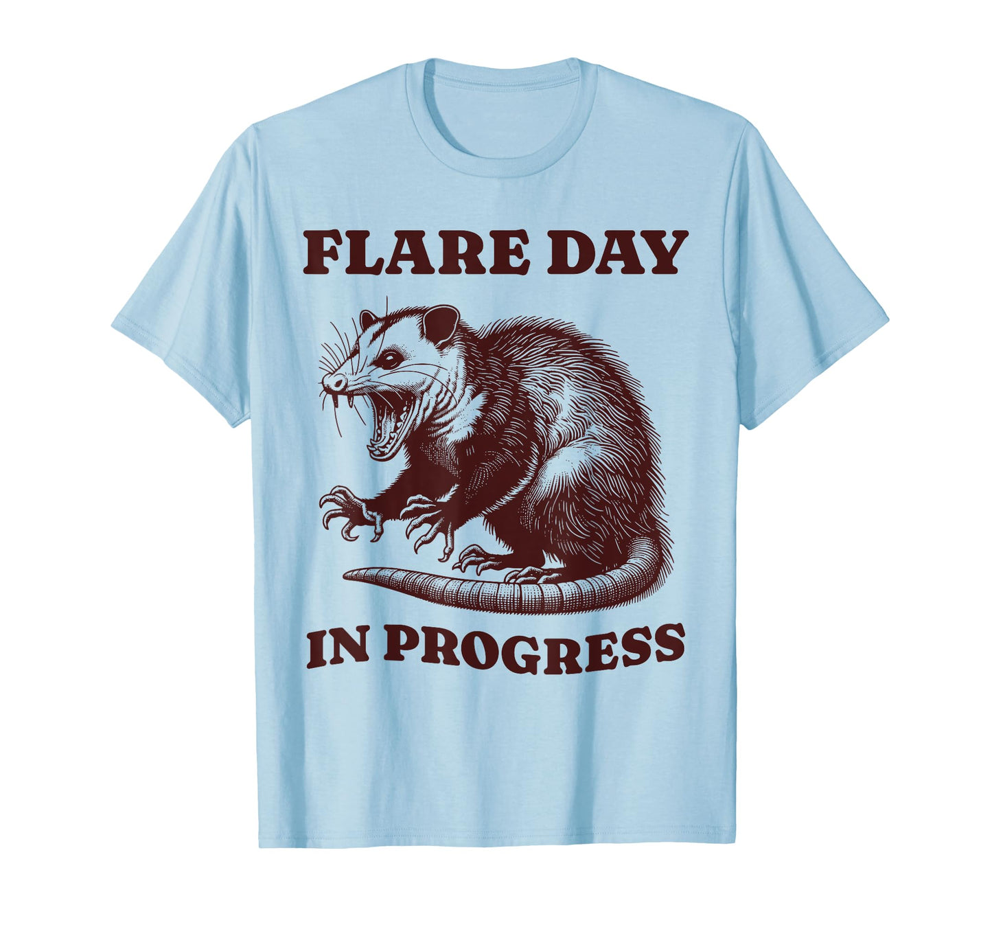 Vintage Possum Flare Day Invisible Illness Chronic Pain T-Shirt