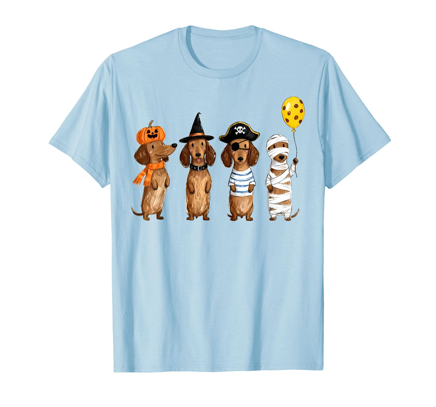 Weiner Dog Witch Happy Halloweenie Cute Halloween Dachshund T-Shirt