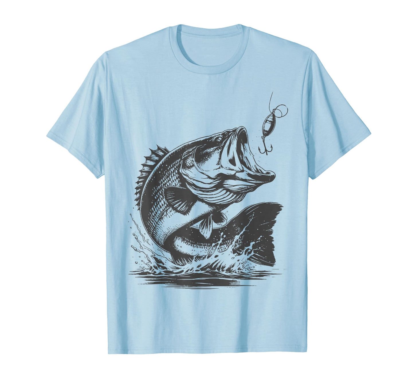 Vintage Bass Fishing Fishing Graphic Large Mouth Bass Fish T-Shirt