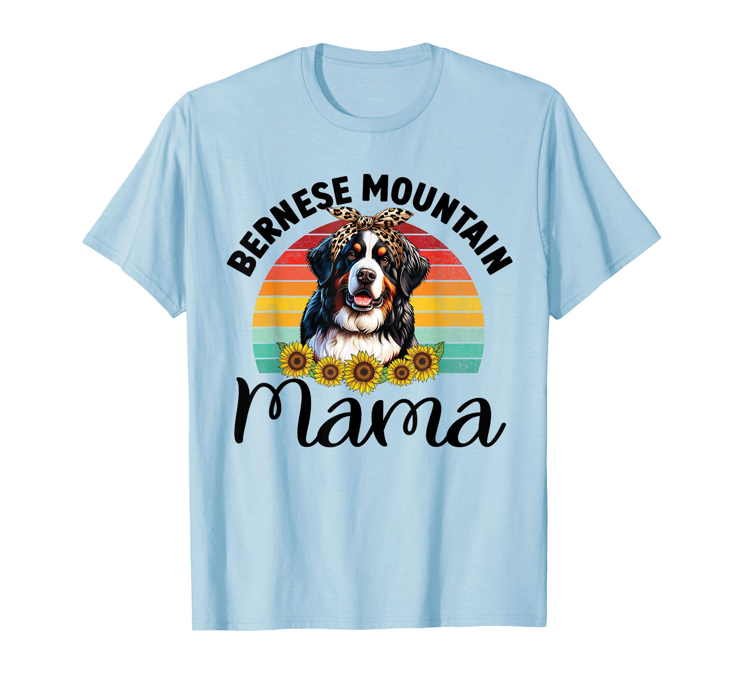 Vintage Bernese Mountain Mama Dog Lovers Floral Mother's Day T-Shirt for Men Women Kids