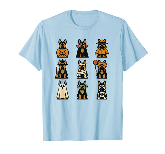 German Shepherd Halloween Costume Funny Scary Dog Ghost T-Shirt