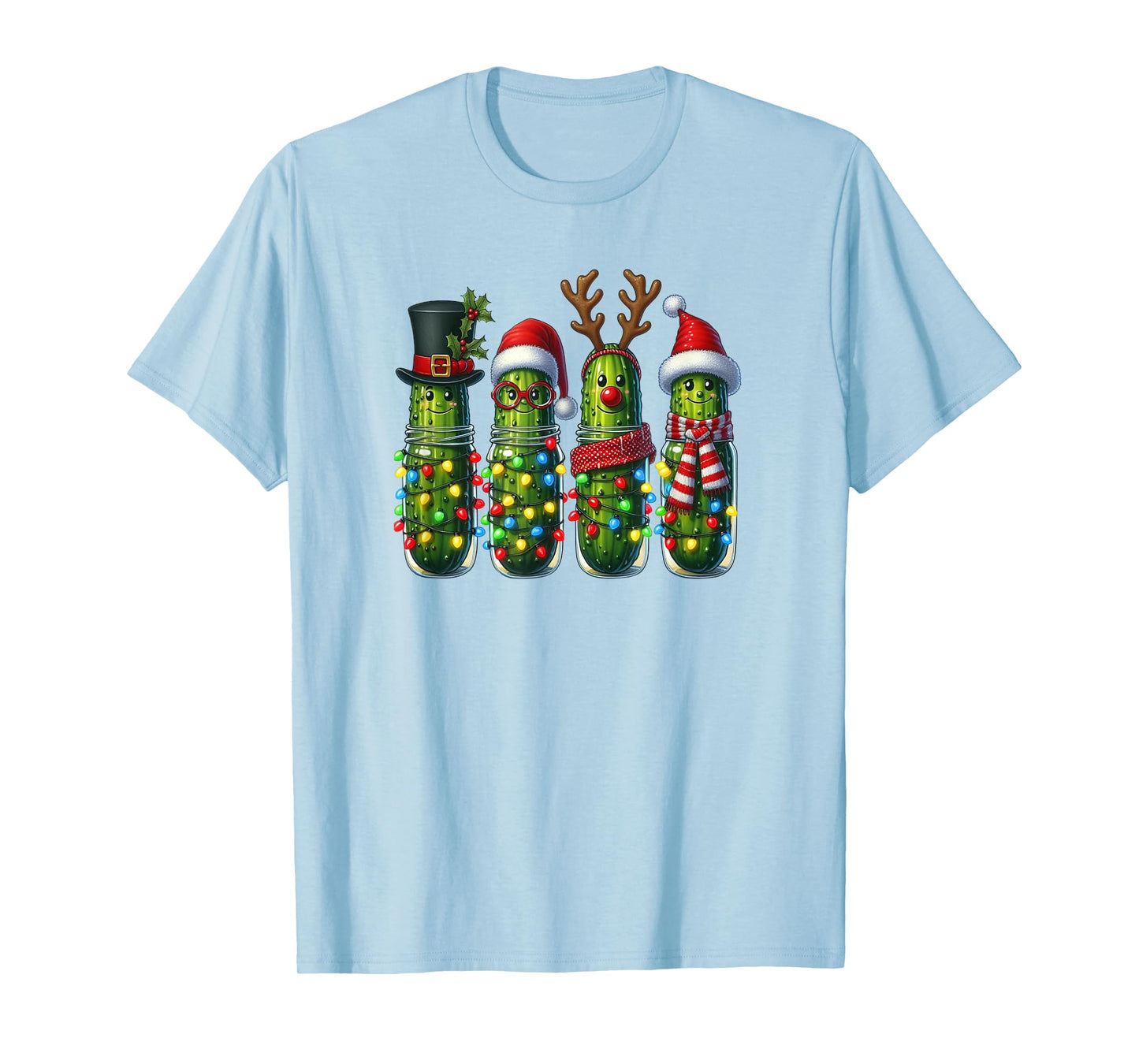 Christmas Pickle Caroling - Jingle All The Brine Funny T-Shirt