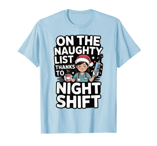 Cute Xmas Night Shift Nurse Christmas for Healthcare Worker T-Shirt
