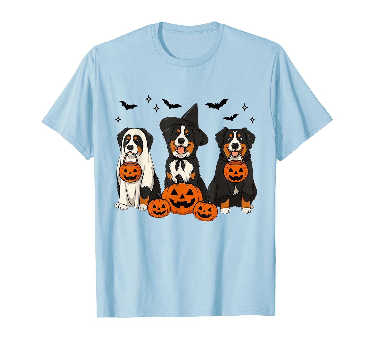 Witch Bernese Mountain Halloween Berner Ghost Dog Mom T-Shirt