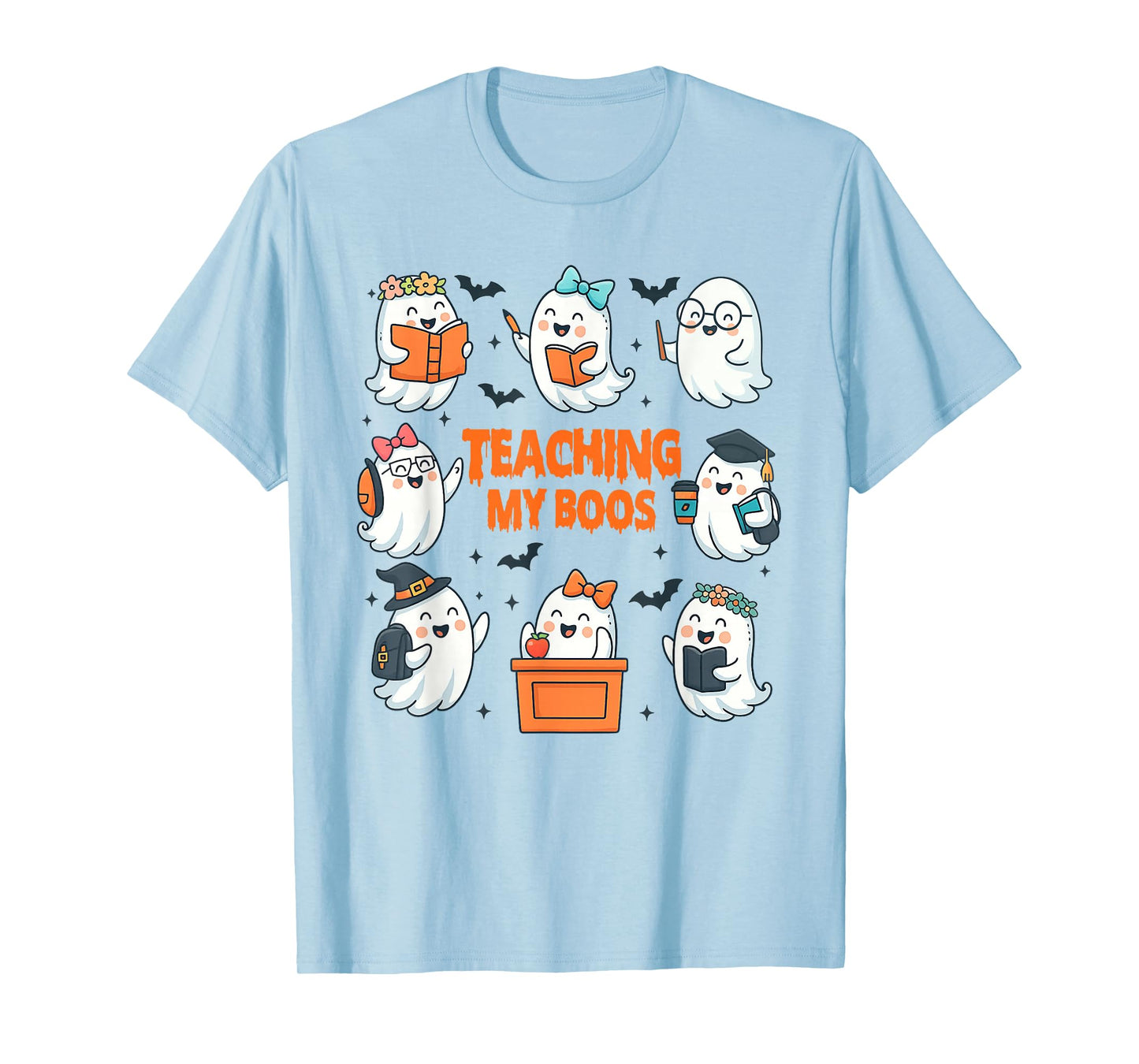 Halloween Vibes Spooky Season Teacher Teaching My Boos T-Shirt