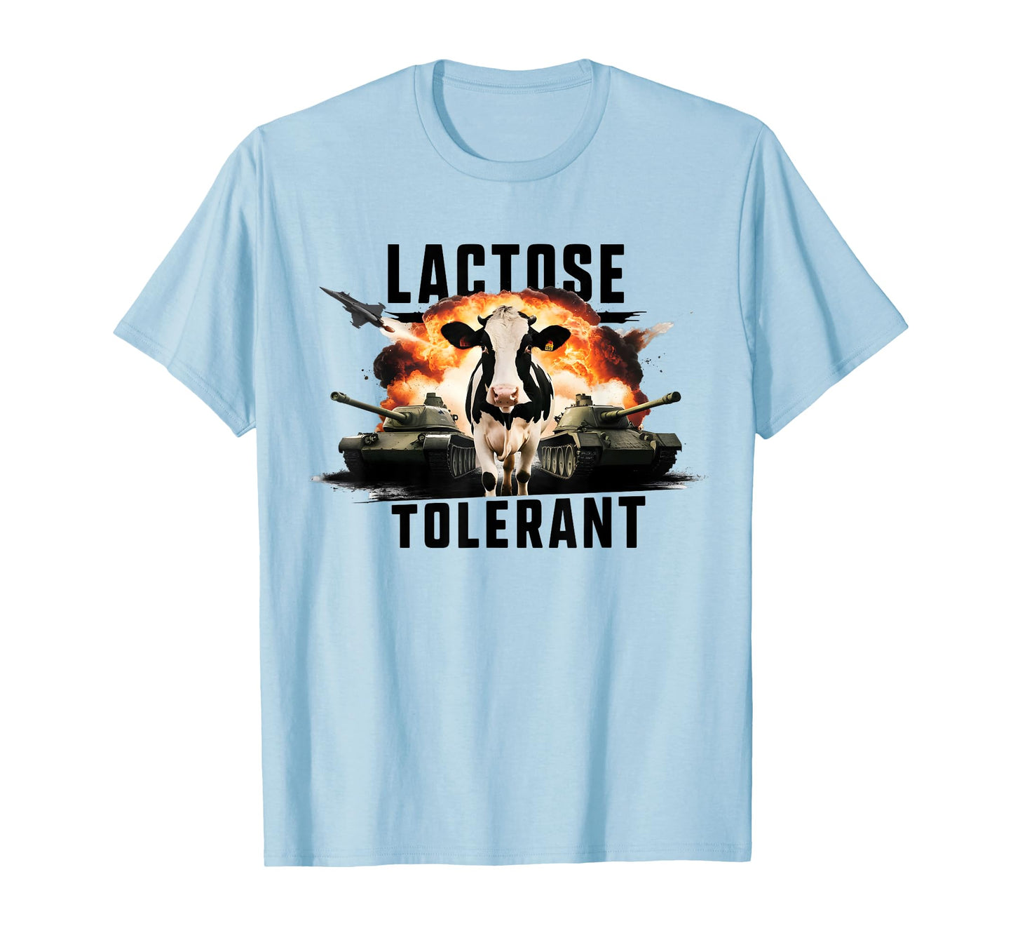 Lactose Tolerant Funny Cow Meme Men Women Diet Gym Humor T-Shirt