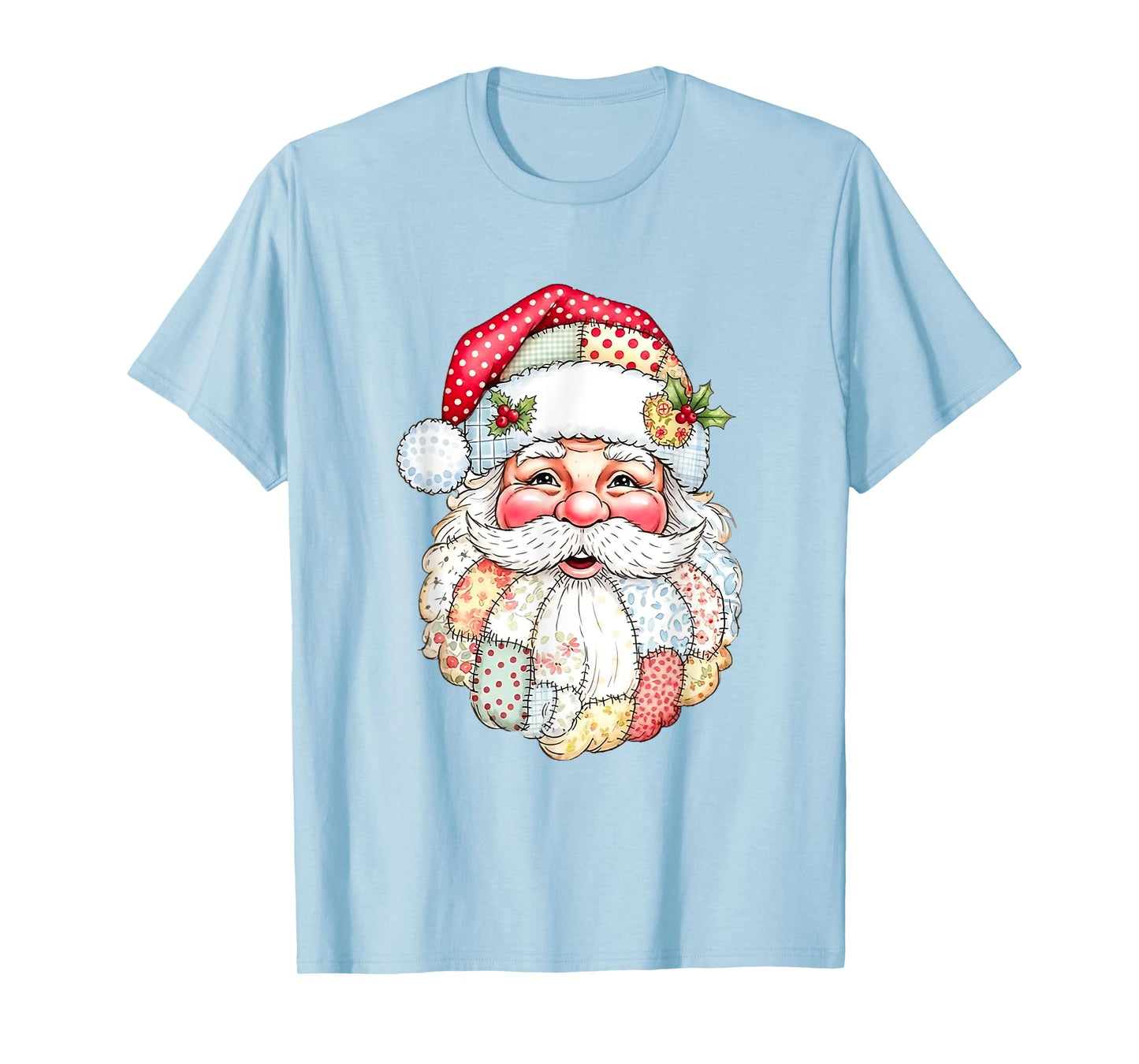 Vintage Santa Claus Face Old Fashioned Christmas Men Women T-Shirt