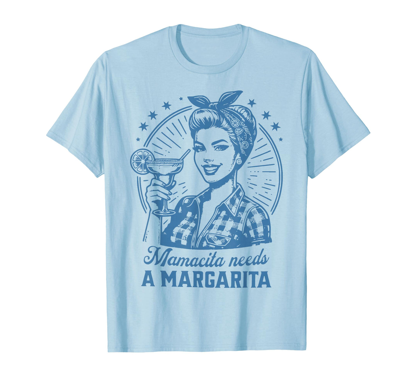 Mamacita Needs A Margarita Funny Drinking Mom Vintage Women T-Shirt