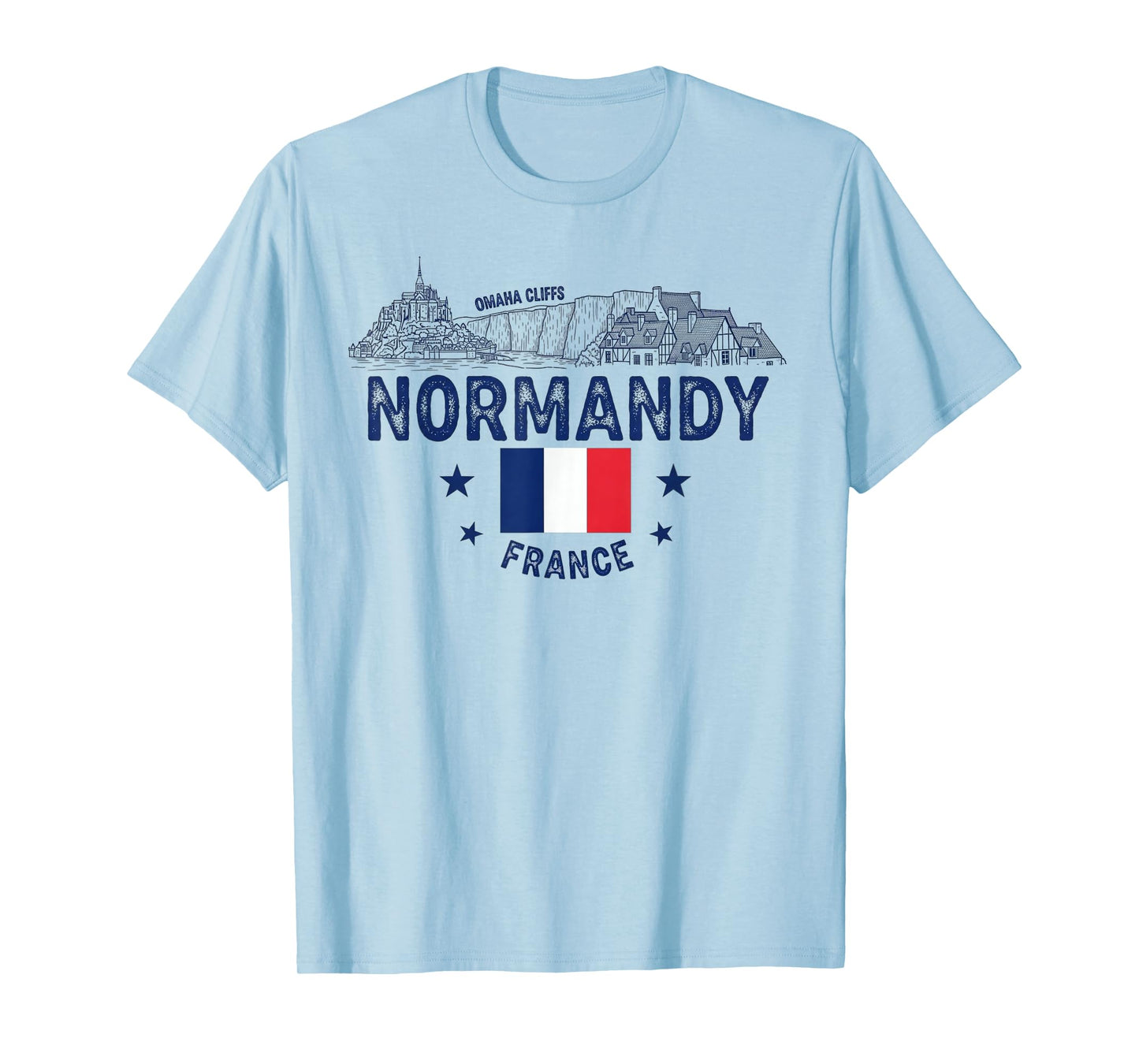 Normandy France Vintage Travel Souvenir T-Shirt