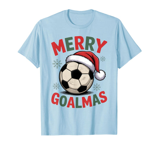 Merry Goalmas Christmas Funny Santa Soccer Ball Graphic T-Shirt