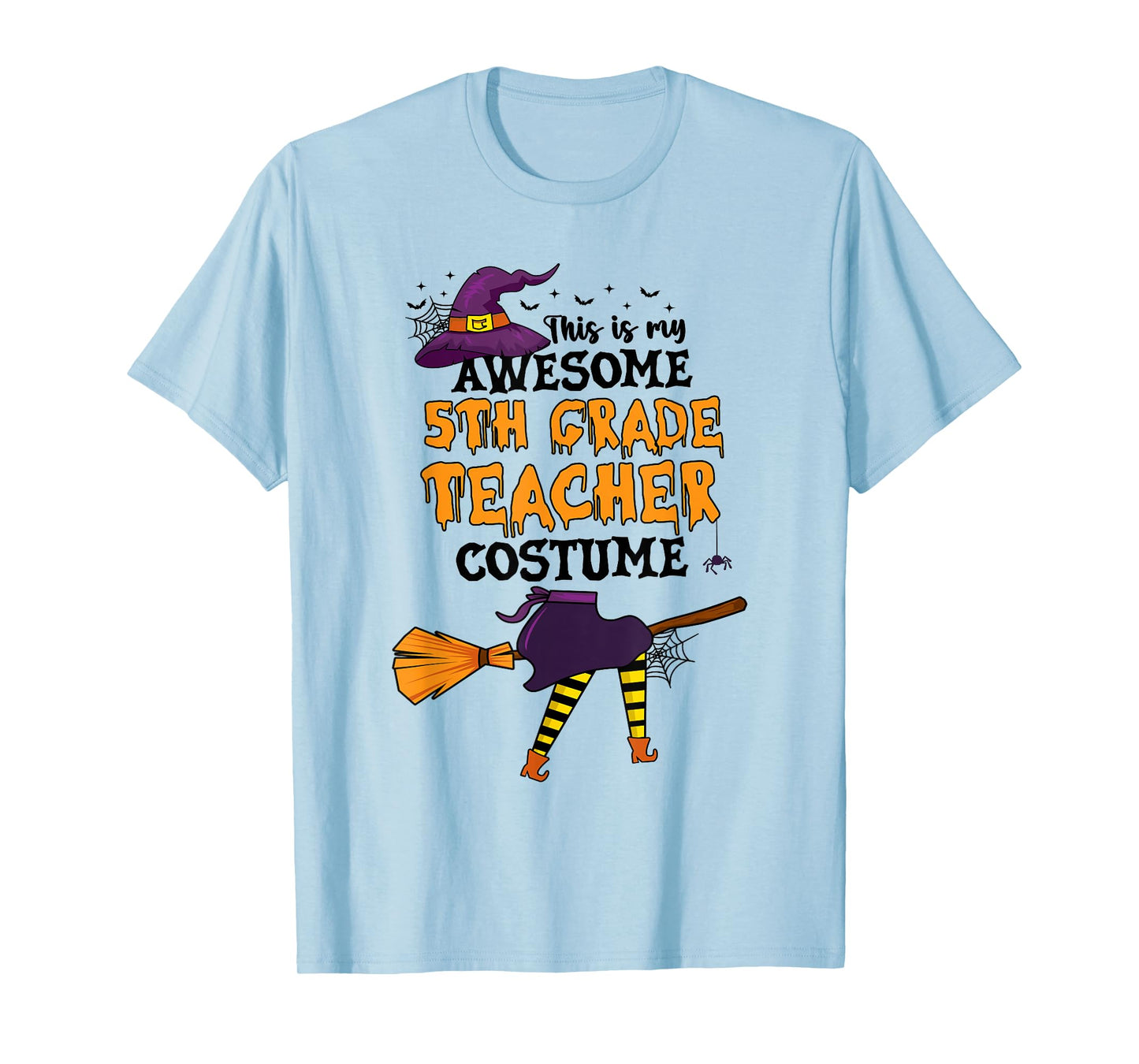 This is My Awesome 5th Grade Teacher Costume Halloween Witch T-Shirt