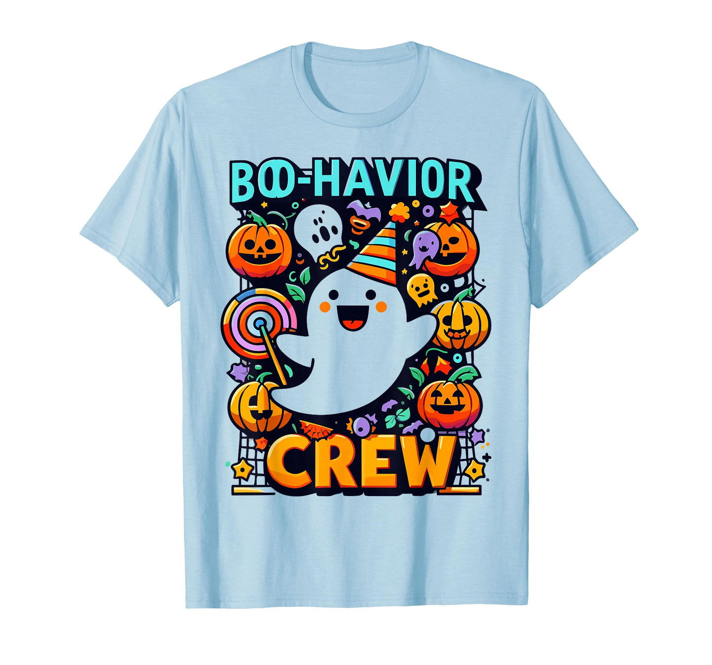Behavior Analyst Halloween ABA Cute Ghost Boo-Havior Crew T-Shirt