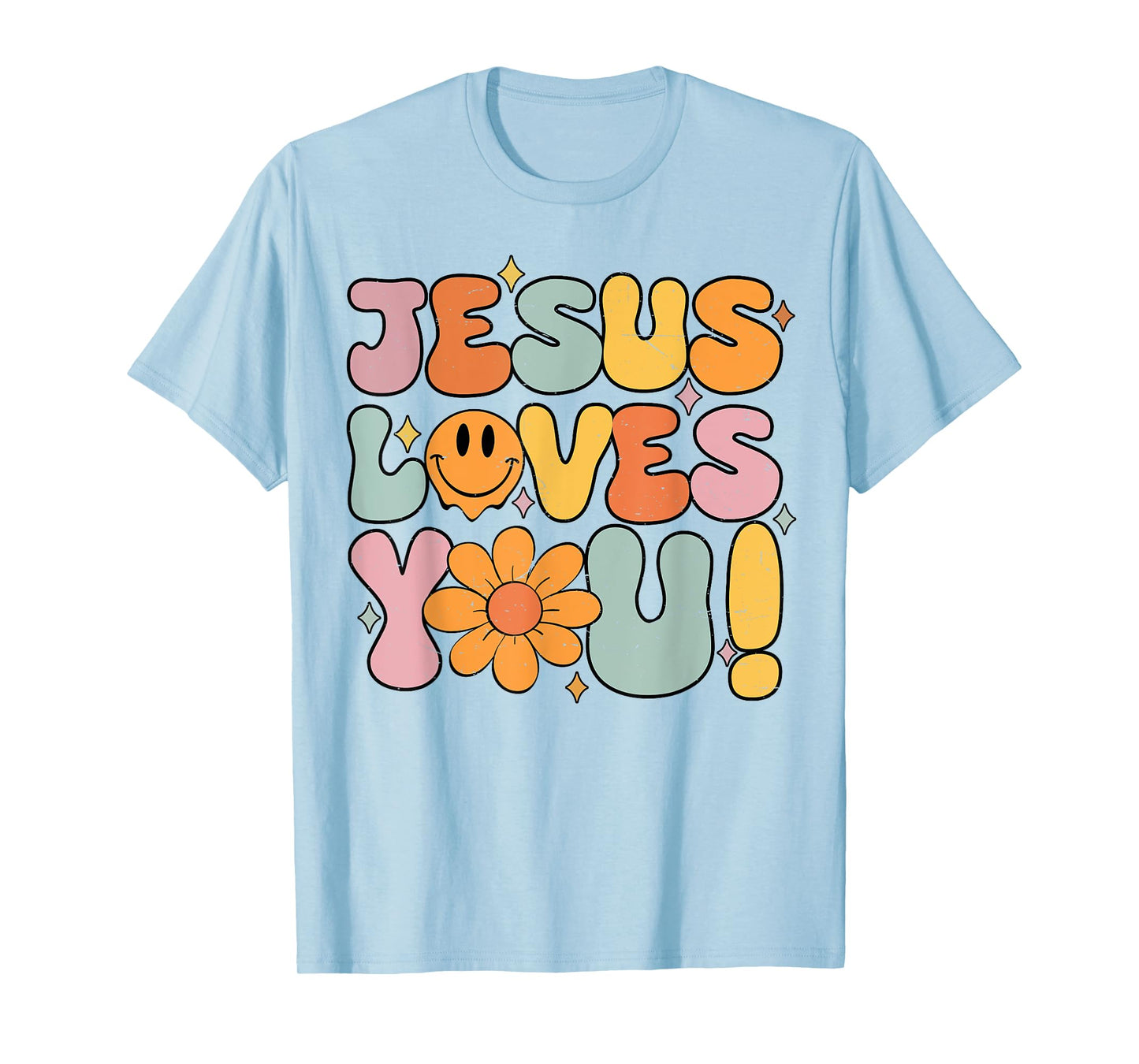 Jesus Loves You Cute Christian Teen Girl Graphic Tees T-Shirt