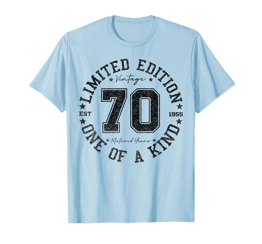 70 Year Old Gifts Vintage 1955 Limited Edition 70th Birthday T-Shirt