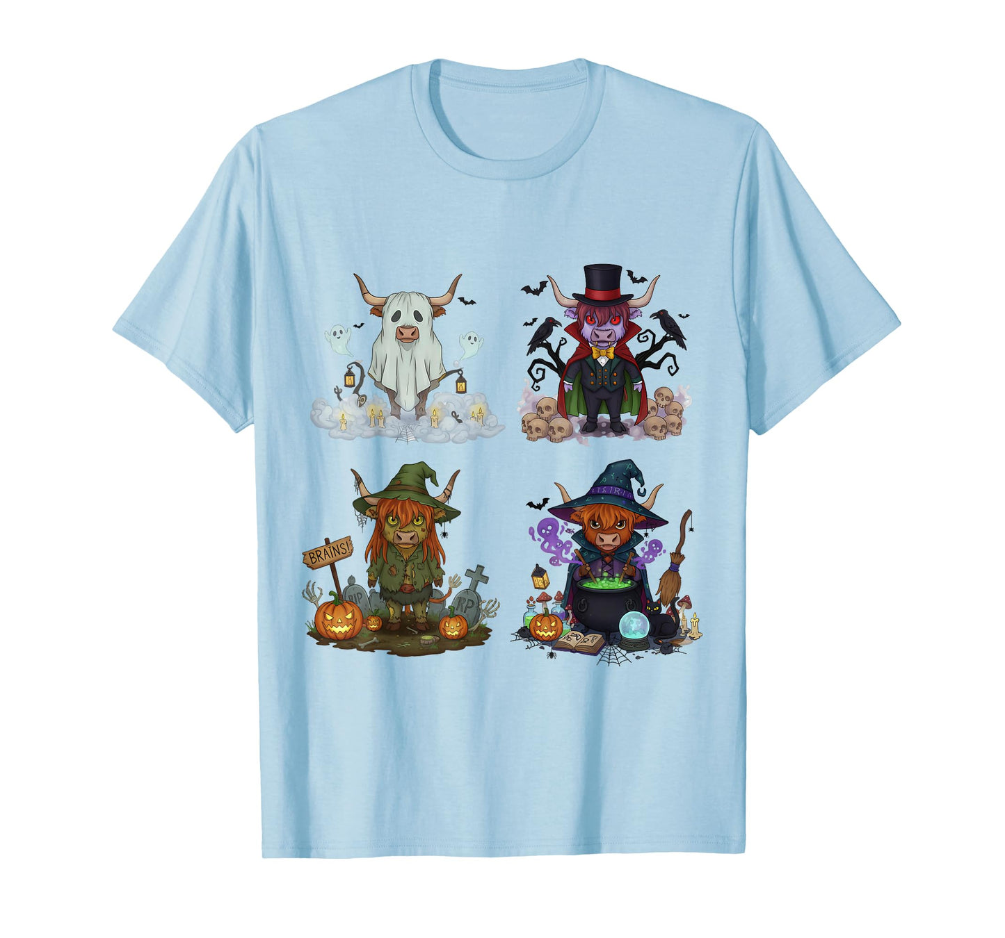 Hippo Spooky Vampire Witch Boo Zombie Cute Halloween Boys T-Shirt
