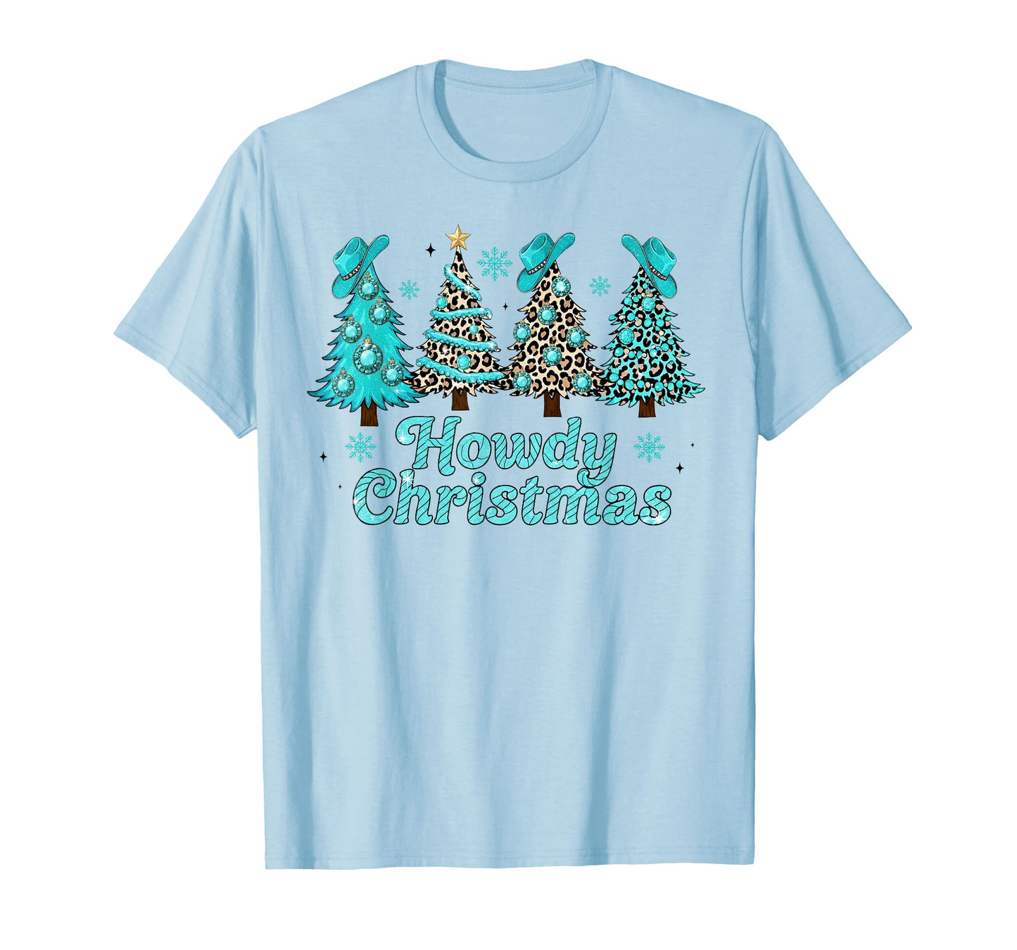 Funny Howdy Christmas Cowboy Western Xmas Women Men T-Shirt