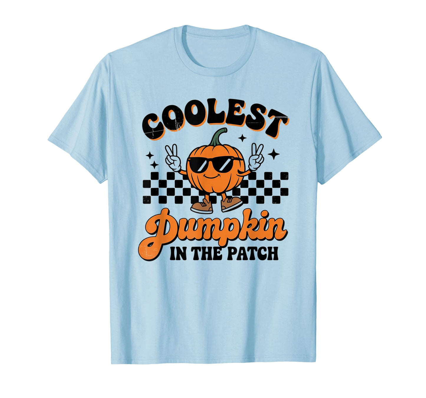 Groovy Coolest Pumpkin in The Patch Halloween for Kids Boys T-Shirt