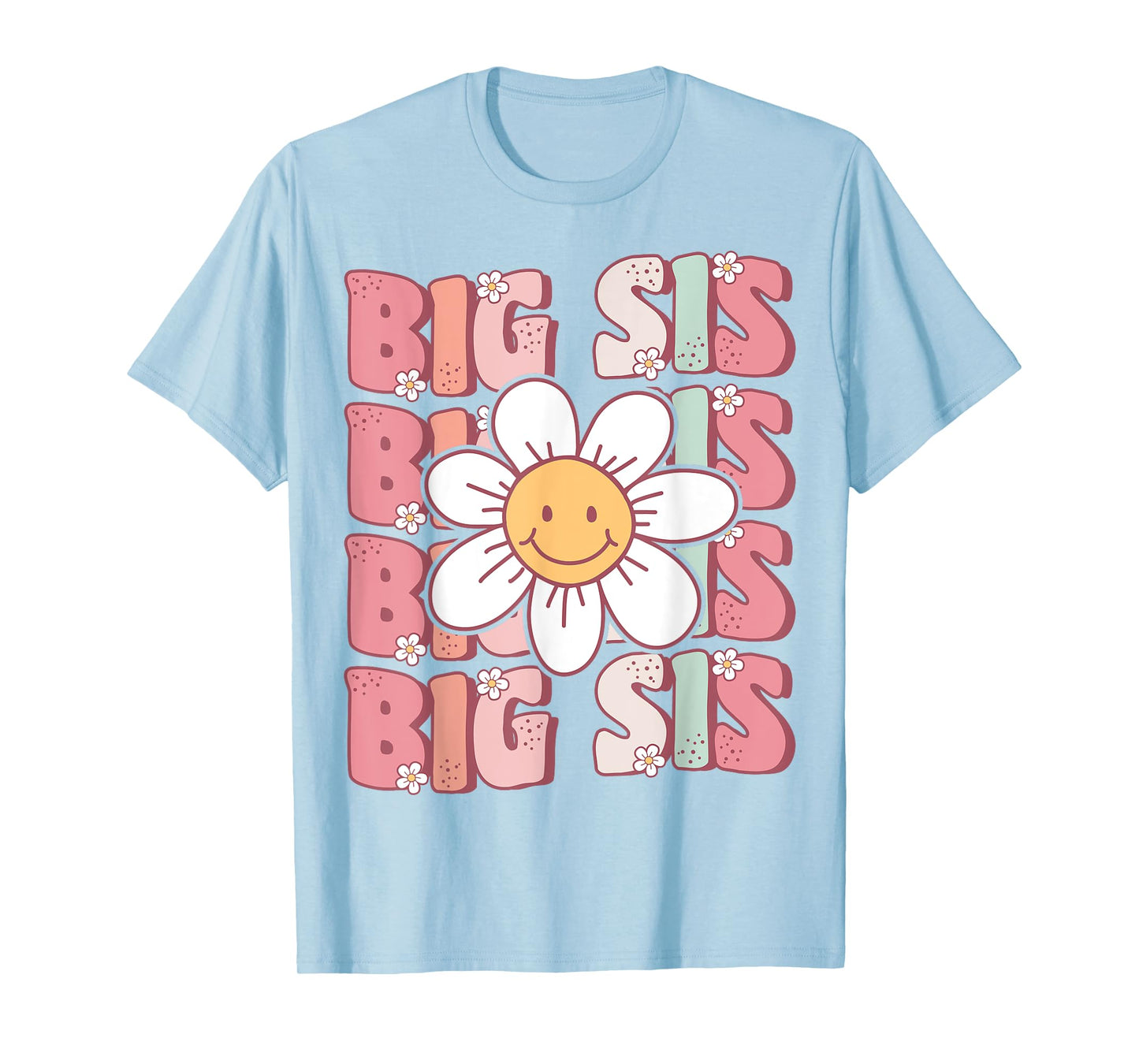 Groovy Big Sis Matching Family Birthday Party Daisy Flower T-Shirt
