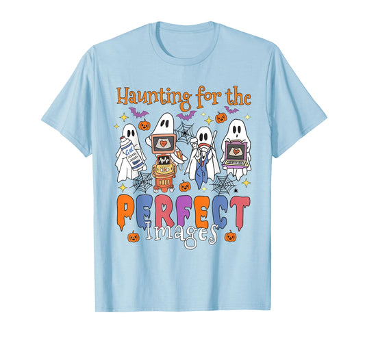Women Halloween Sonographer Haunting For The Perfect Images T-Shirt
