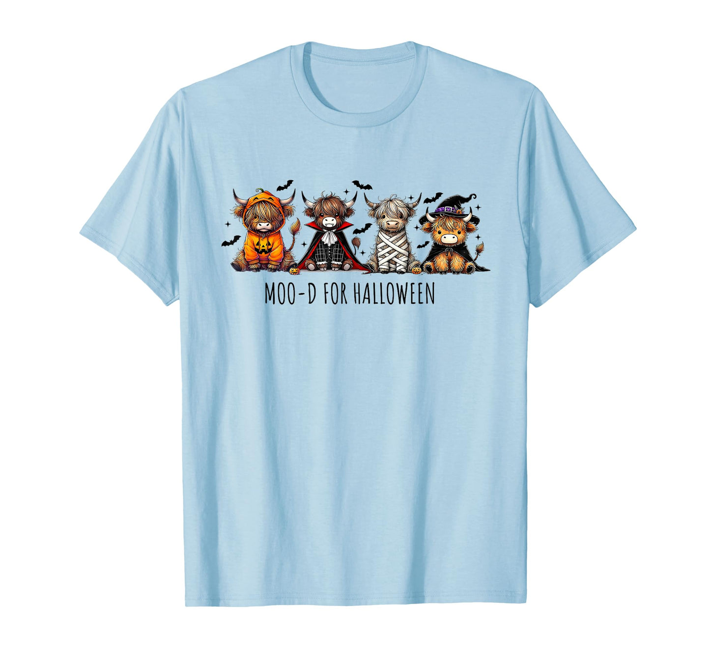 Moo-d for Halloween Funny Halloween Highland Cow Costume T-Shirt
