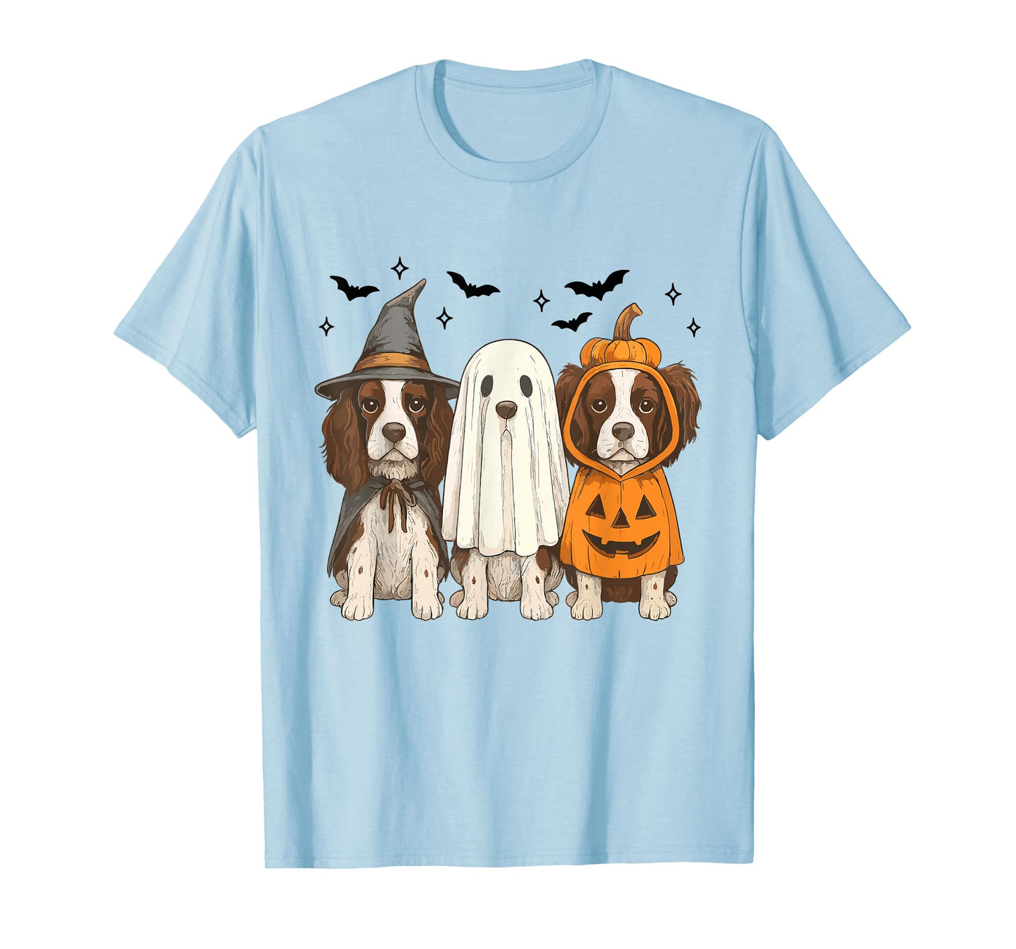 Witch English Springer Spaniel Halloween Springer Spaniel T-Shirt