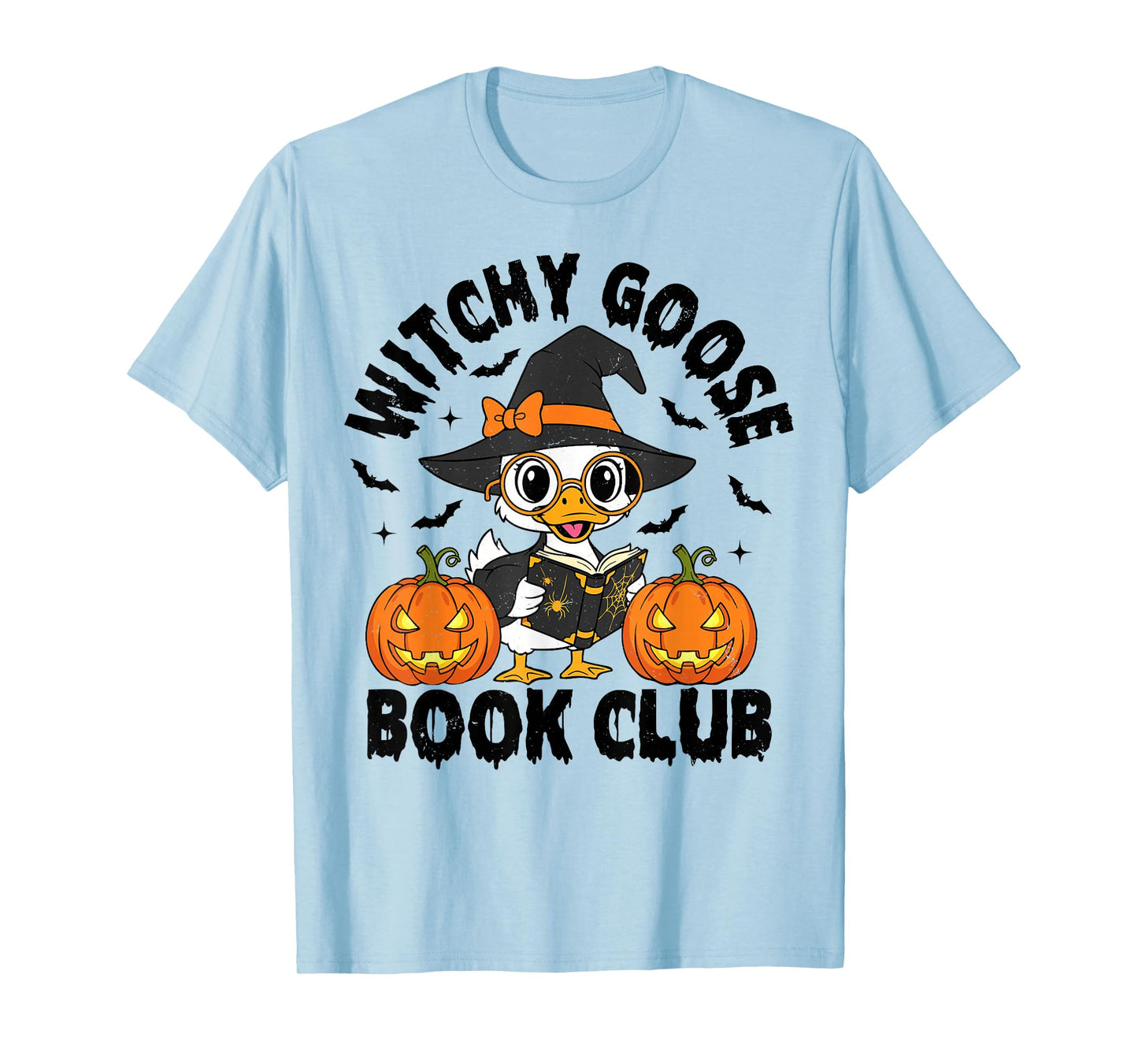 Witchy Goose Book Club Halloween Spooky Readers Fun T-Shirt