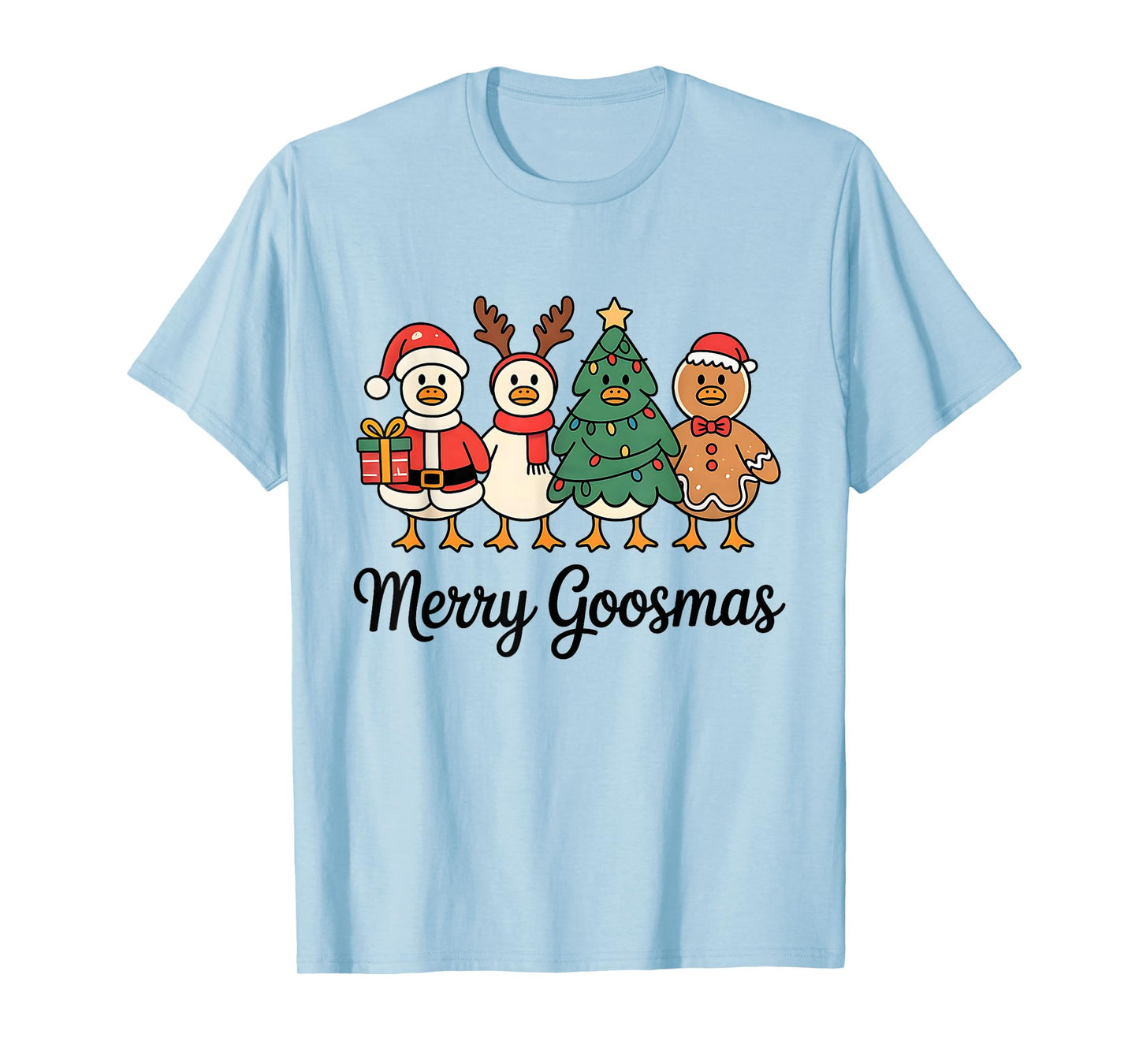 Merry Goose on The Loose Funny Christmas Silly Humor T-Shirt