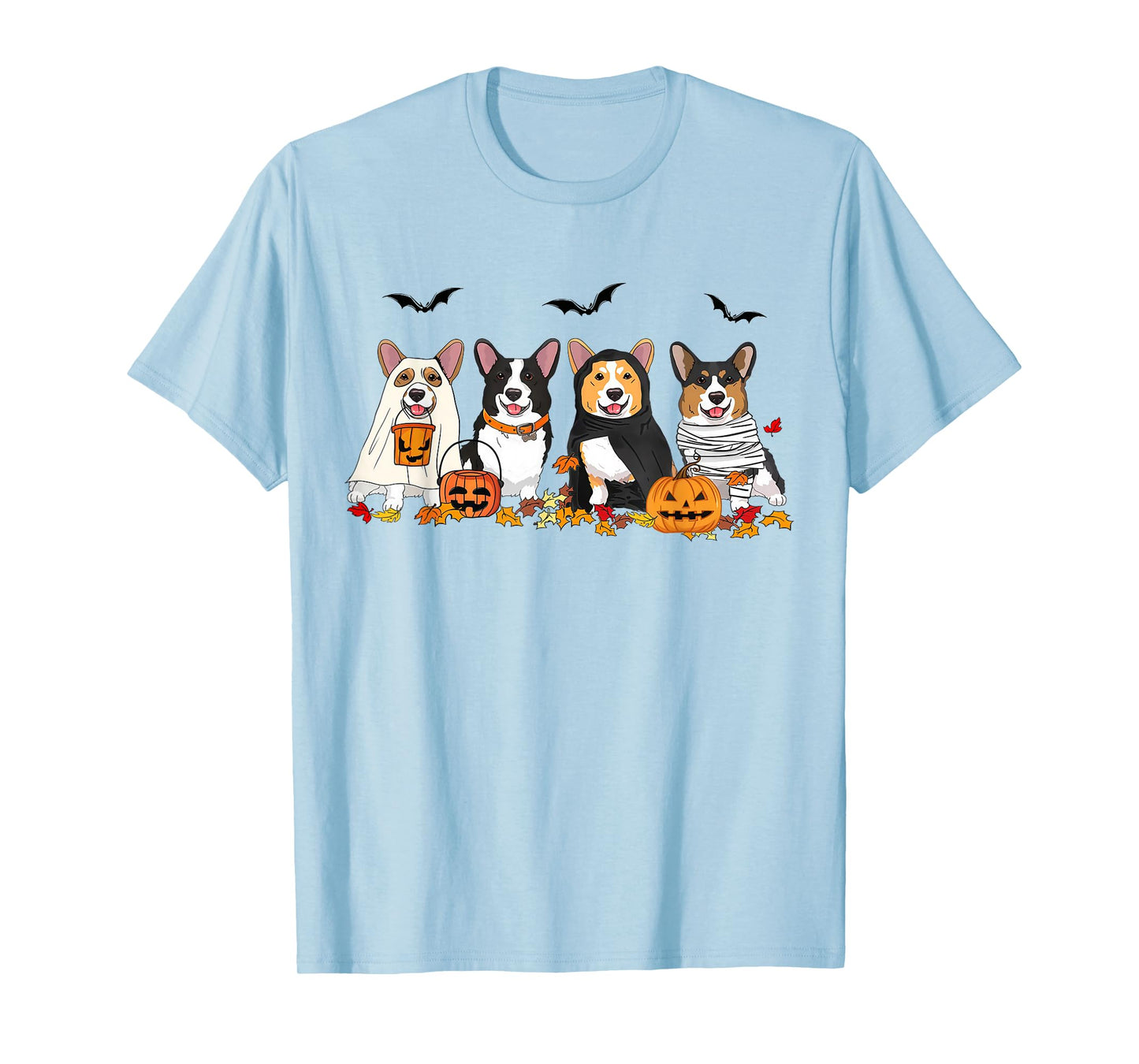 Corgi Dog Ghost Witch Pumpkin Halloween Costume Dog Lover T-Shirt