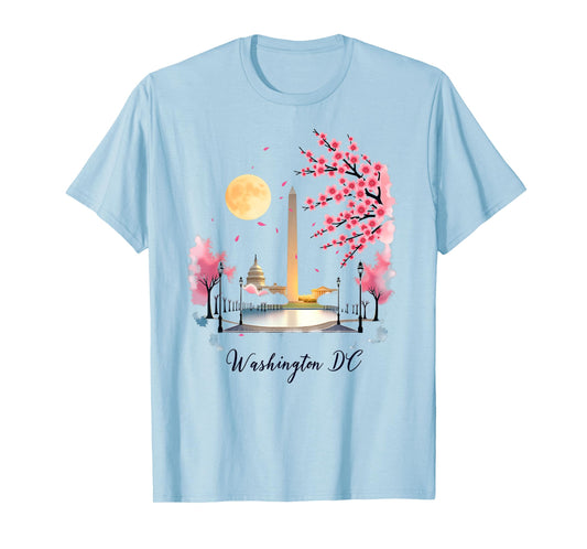 Retro Vintage Washington DC Pride Souvenir Cherry Blossom T-Shirt