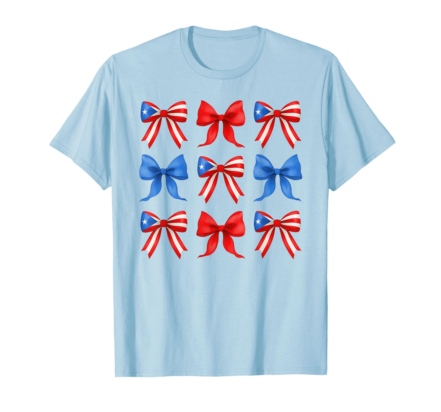 Puerto Rico Coquette Bow Puerto Rico Flag Ribbon Boricua T-Shirt