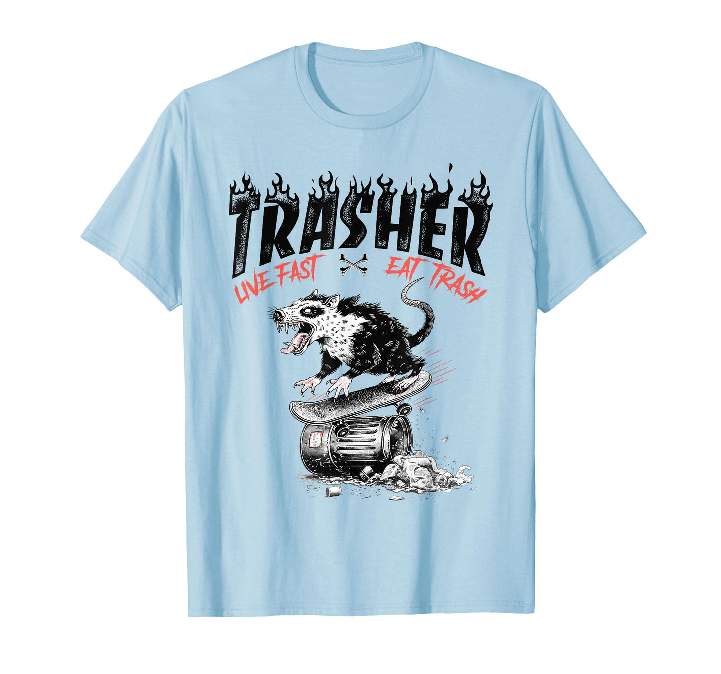 Vintage Rad Opossum Trasher Skater Tee - Funny Skateboad T-Shirt