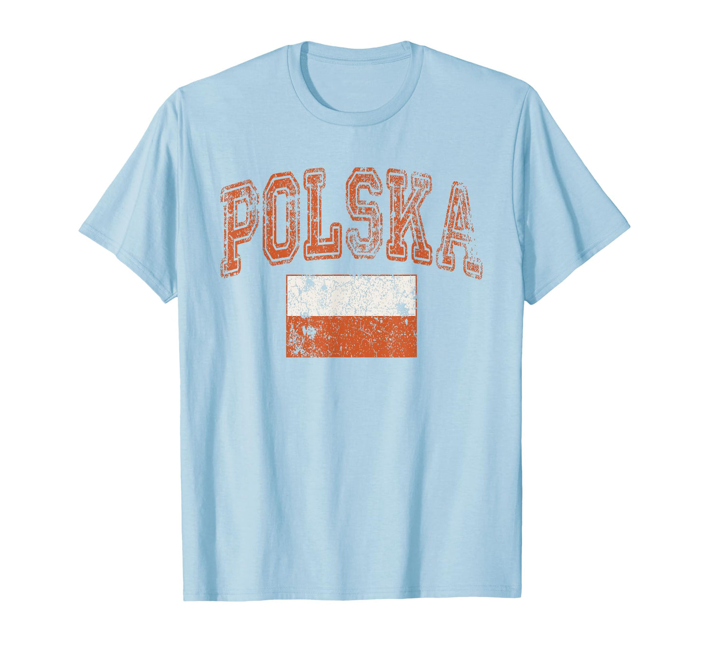 Vintage Retro Faded Polska Poland Flag Polish Pride T-Shirt