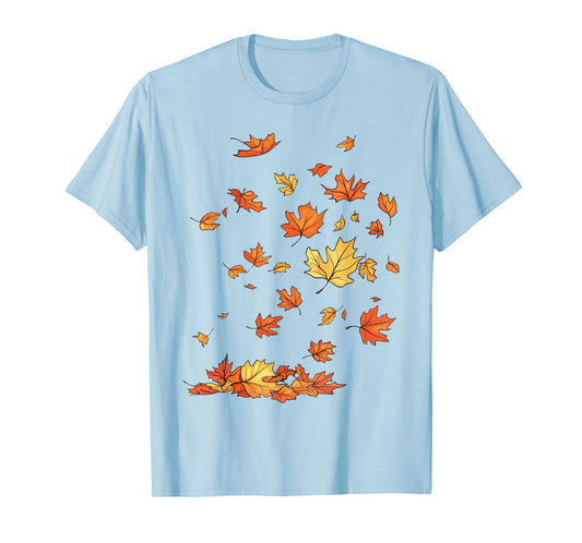 Falling Autumn Fall Leaves Cottagecore Autumn Fall Colors T-Shirt