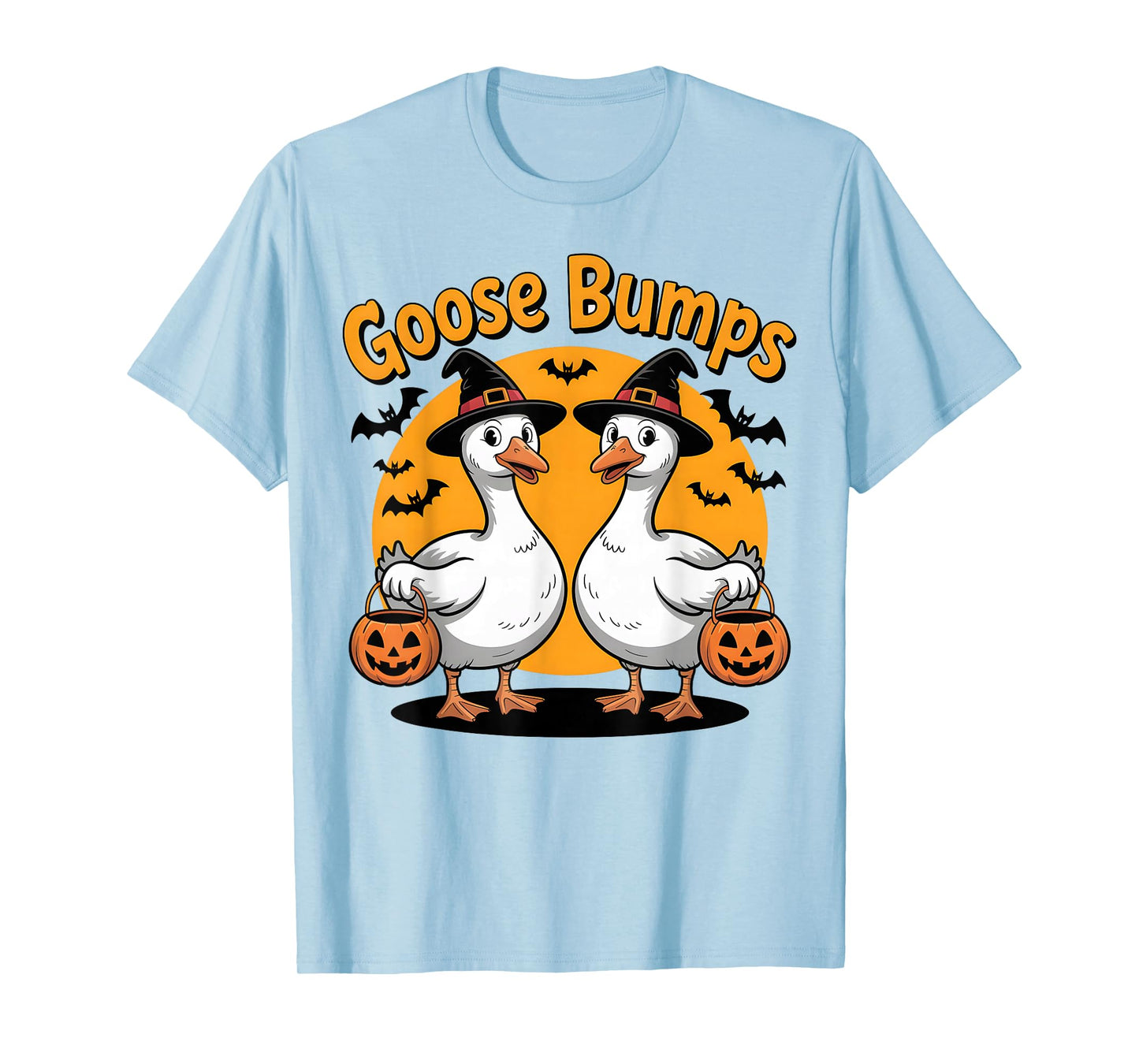 Goose Bumps Funny Witch Goose Halloween Pun T-Shirt